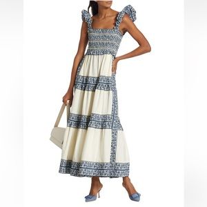 Sea Arlo Floral Smocked Cotton Dress